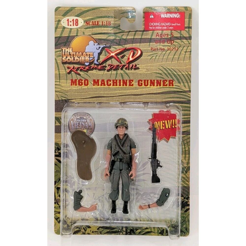 21st Century Toys Ultimate Soldier XD Vietnam M60 Machine Gunner 1:18 Scale NEW